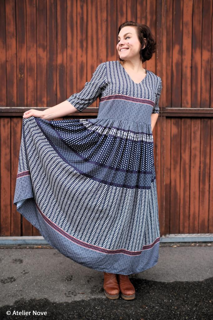 Viskosetwill Druck Molina Bohomuster dunkelblau - Bienvenido